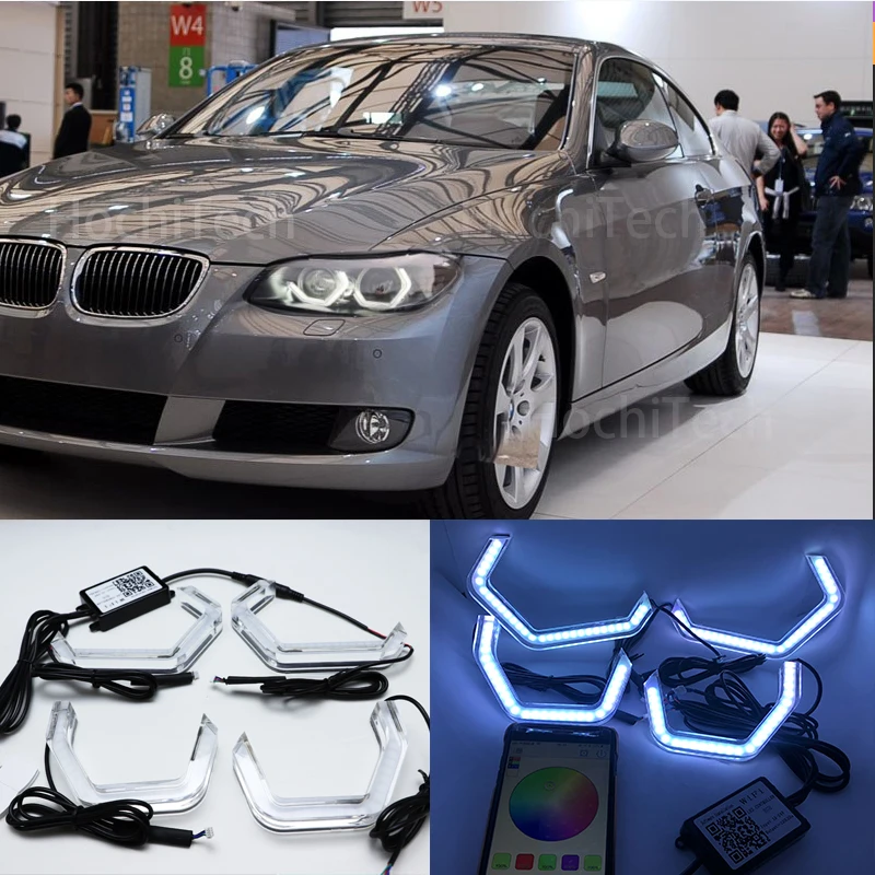 

WIFI RGB Multi-Color M4 Iconic Style LED Crystal Angel Eye Light Kits for BMW 3 Series E90 E92 E93 M3 2007-2013 XENON