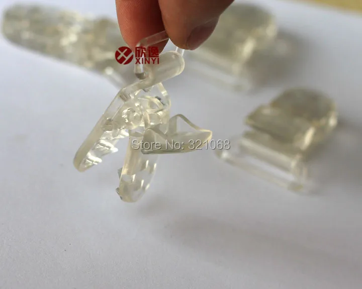 Transparent color 60 PCS KAM Plastic Clip Plastic Pacifier Clip Soother Clips For Baby 20 mm