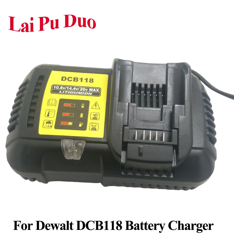 

DCB118 for Dewalt 10.8V 12V 14.4V 18V Li-ion Battery Charger for DCB101 DCB115 DCB107 DCB105 DCB140 DCB200 DCB206 DCB201 DCB120