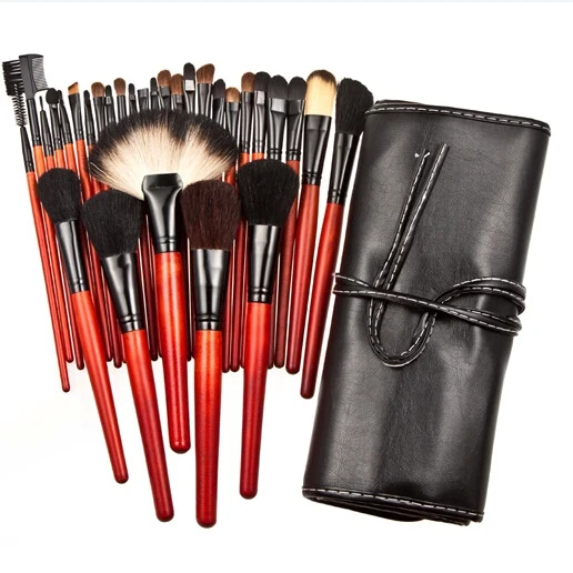 

wholesale 30pcs Top Quality red wood Eyeshadow Makeup Brushes Make-up Toiletry eye shadow Make Up Brush 20sets/lot free shipping