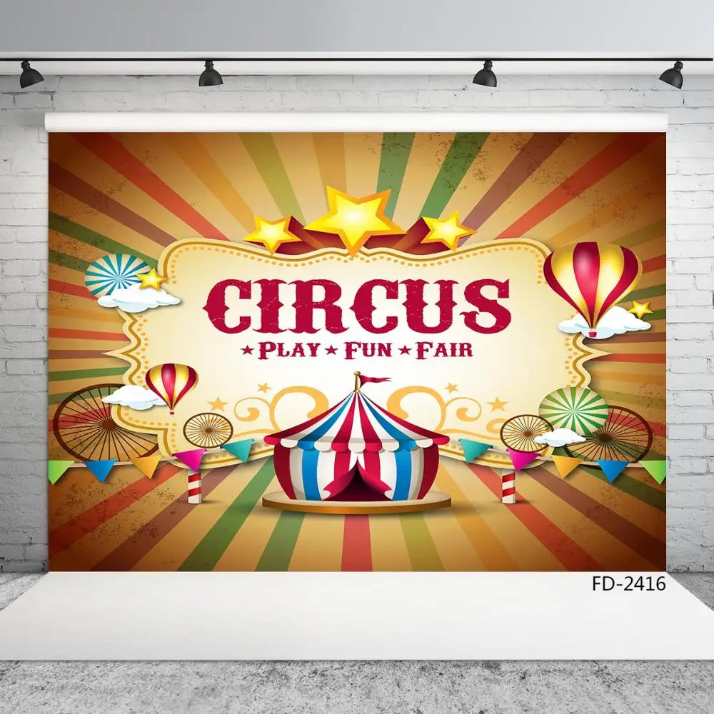 Circo carnevale panno di vinile sfondi fotografici per Studio fotografico bambini Baby Party fotofono Studio fotografico servizio fotografico