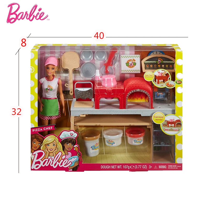 New Original Barbie  Doll Pizza Making Fun  Dolls The Girlbrinquedos Gift Boneca GirlsToys Baby Doll Girl Toys for Kids Children