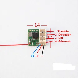 4 channels RC plane modle reveiver 900mhz