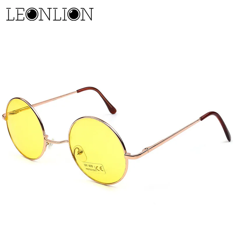 LeonLion 2023 Candy Color Round Sunglasses Women Fashion Sun Glasses Women Mirror Classic Vintage UV400 Oculos De Sol Gafas