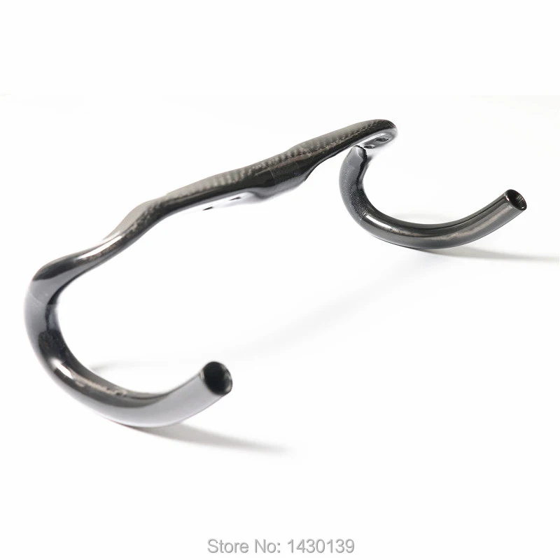 Full Carbon Fiber Bike Handlebar Compact Type Racing Road Bicycle Glossy Matt 3K Full Carbon Lightest 31.8*380-440mm Newest