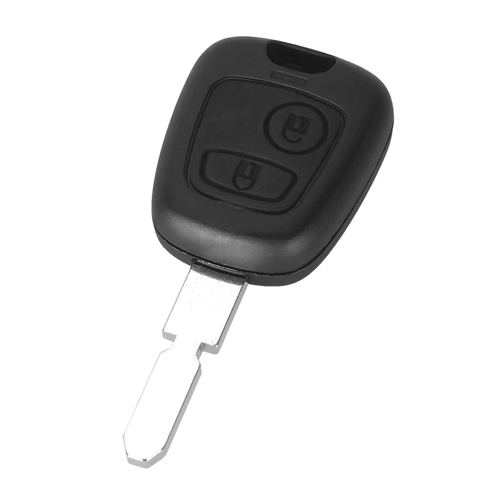 KEYYOU Replacement Remote Key Shell Case Fob 2 Button For Peugeot 406 407 307107 205 206 207 Auto Car Key Cover Uncut Blade