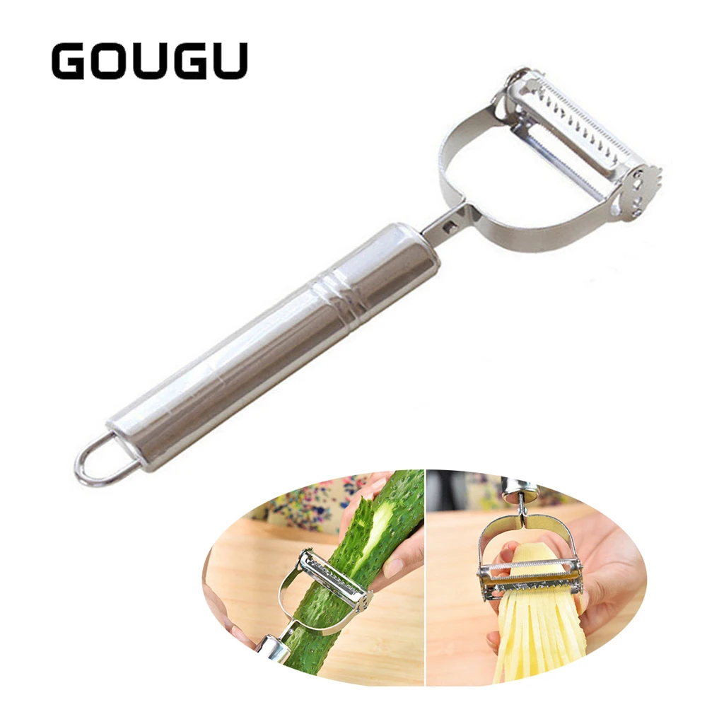 

GOUGU Fruit Vegetable Peeler and Graters Cutter Sharp Stainless Steel Potato Carrot Grater Planing Kitchen Tools