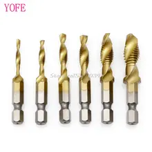 6 pcs Titanium Plated M3-M10 Hex Shank Drill Bits Wholesale Drop ShippingOh Susana's Gifts Store #2