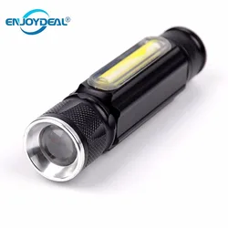 Portable Mini Penlight LED Flashlight Torch Zoomable USB COB 3800LM Rechargeable Pocket Light Camping Hunting Lamp