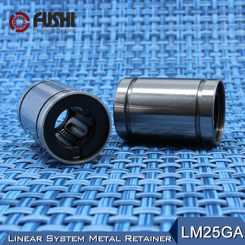 LM25GA Linear Ball Bearings 25x40x59mm ( 1 PC ) CNC Metal Steel Retainer Linear Bushing LM25UU Shaft 25MM LM25 GA Bearing