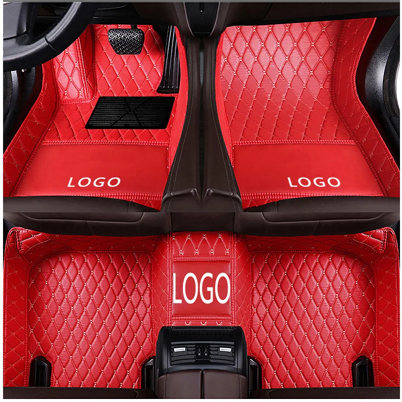 

Leather Car Floor Mats Fit LHD/RHD For Ford Ranger 2018 Year Custom Automobile Carpet Cover Car Accessories