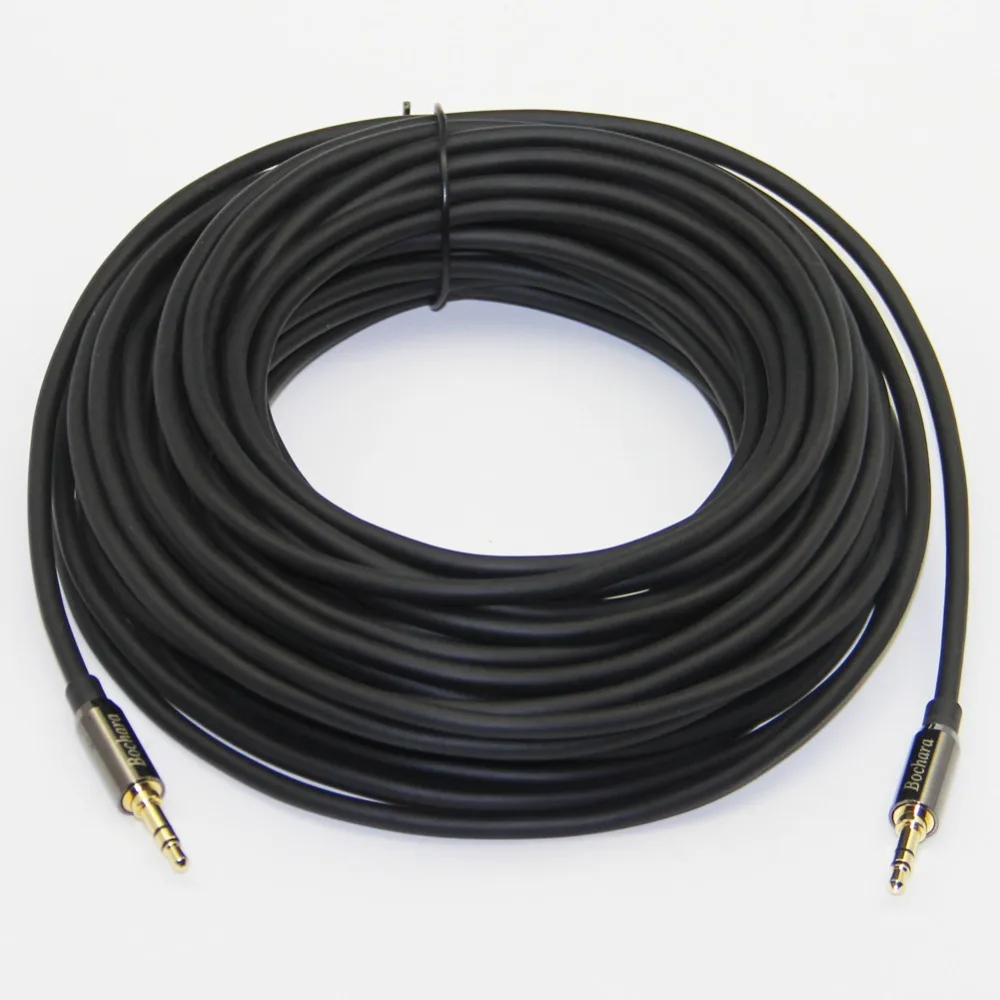 Bochara Gold Plated 3.5mm Audio Cable Male to Male Shielded  For Speakers Headset 1.8m 3m 5m 10m 15m 20m