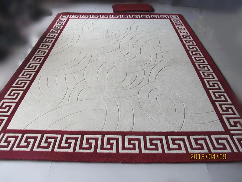 Acrylic carpet brief purplish red chinese style modern living room coffee table bedroom floor mats 160 230