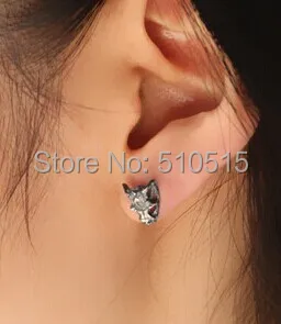 Gothic Snake Head Skull Stud Skeleton Pallas Cranium Viper Earring Python Ear Punk Jewelry