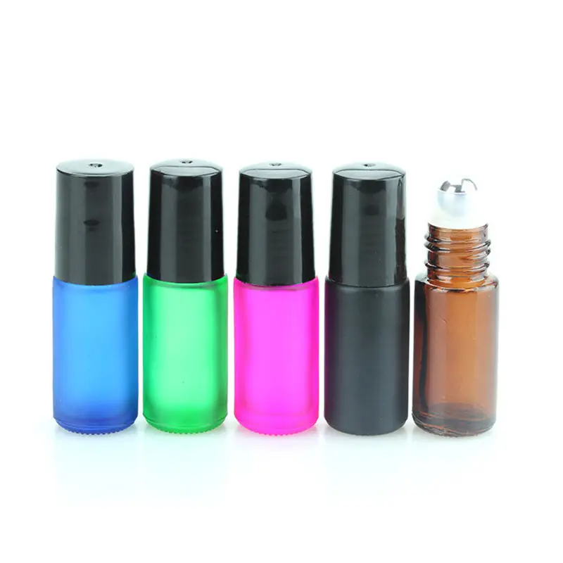 

5ml Roll On Glass Bottle Refillable Containers With Metal Roller Ball For Fragrant Perfume Essential Oil F20172040