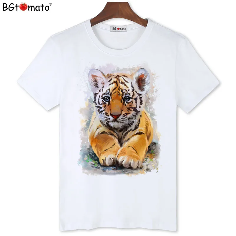 BGtomato real photos 3D T-Shirts tiger printing fashion summer top tees Original brand good quality casual Shirts