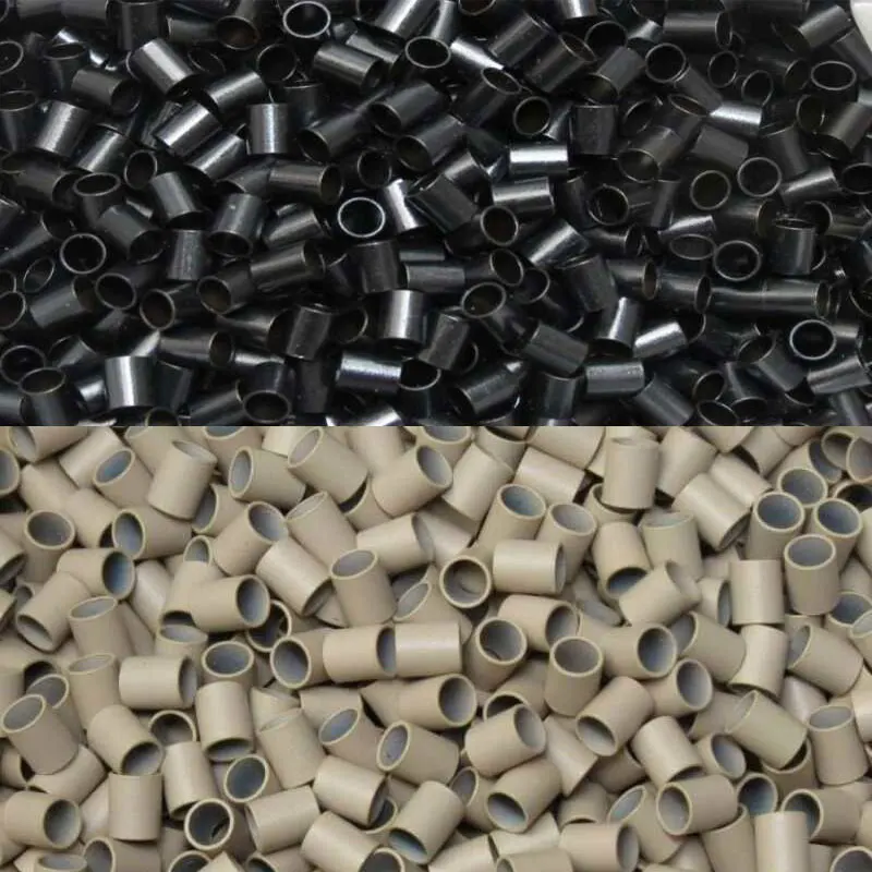 Micro Ring Links 1000Pcs Copper Micro Tubes Rings 4.0x3.6x4.0mm Links for Hair Extensions Straight Copper Micro Beads image 2