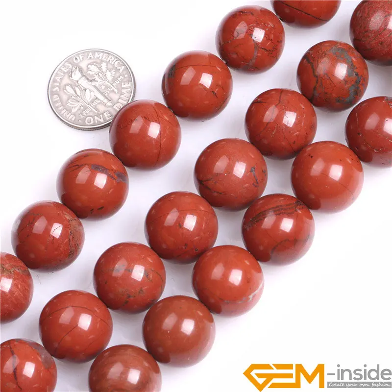 Round Red Jaspers Beads natural stone beads DIY loose beads for jewelry making Strand 15\