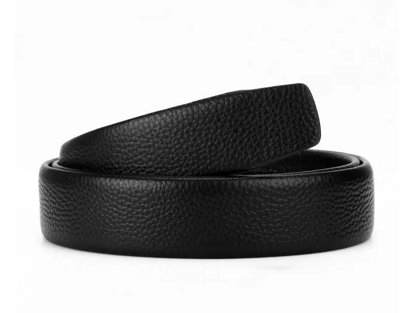 men\'s no Buckle 3.5cm Wide Genuine Leather Automatic Belt Body Strap Without Buckle Belts Men Good Quality Male Belts