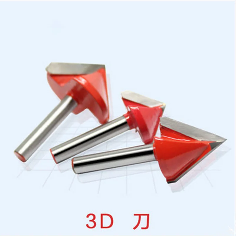 

3pcs 6x32x120 degree CNC Router Bits, Wood Engraving Tools on 3D Carving Cutting Machine