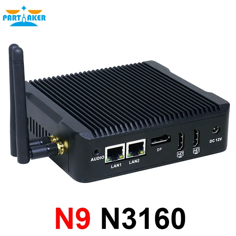 Nano mini pc N9 N3160 quad core supporto sistema linux per casa e ufficio