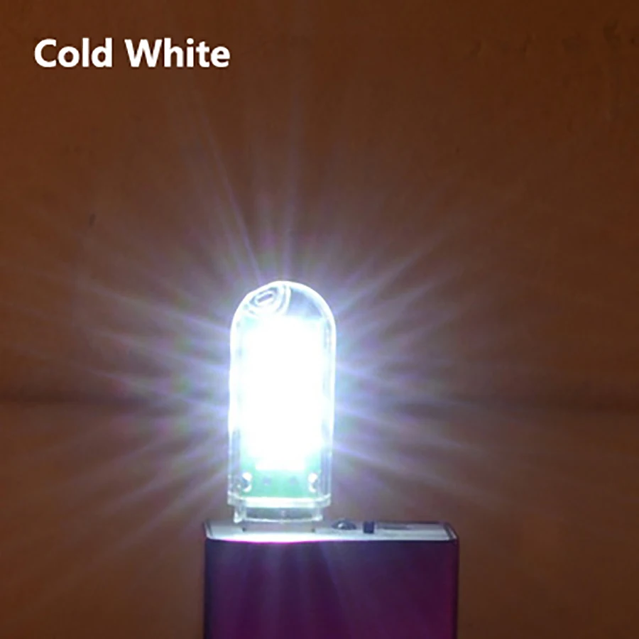 DALCAL  Bright 3LED Portable Mini USB Light Desk Lamp Night Lamp Book Light For PC Desktop Laptop Notebook Reading Power Bank