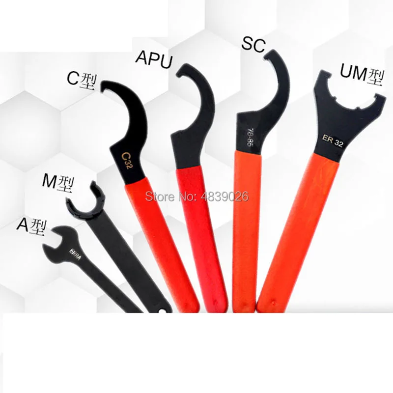 ER11  ER16 ER20 ER25UM ER32UM ER40UM C32 ER8 C25 APU13 APU16 Collet chuck Spanner keys CNC er wrench tools holder wrench