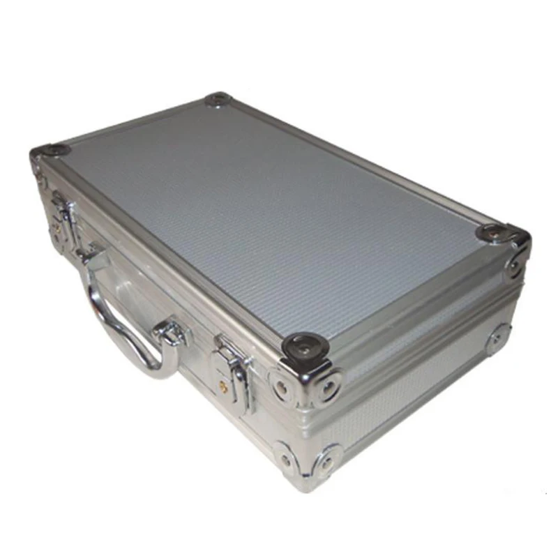 Aluminum Alloy Tool Box Lining Instrument Box Portable Storage Case Suitcase Toolbox 300*170*80mm with Sponge File Box