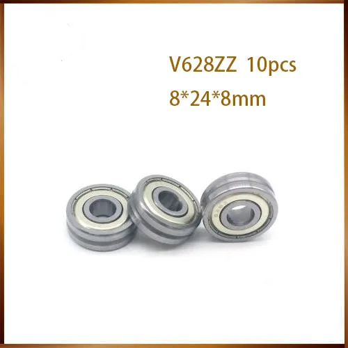 2017 Hot Sale Thrust Bearing V628zz Outer Ring V Grooved Straightener Guide Wheel Bearings 8x24x8mm Pulley Groove Width 1.5 Mm