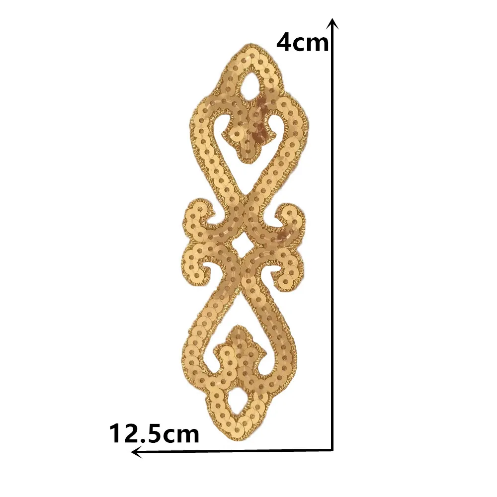 1pcs New Arrive Sequin Applique Embroidery Iron on patch Sticker Sewing Applique Badges For DIY Clothing Decoration Accessories