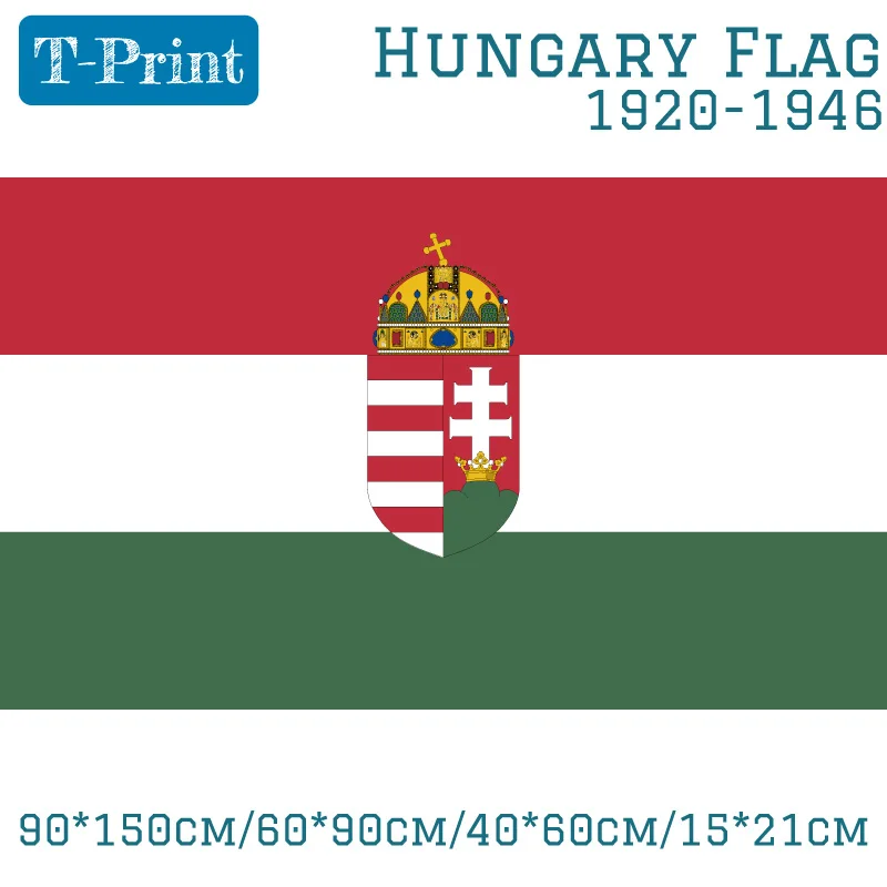 

Hungary 1920-1946 Flag 3ft x 5ft Polyester Banner Flying 150* 90cm Custom flag outdoor