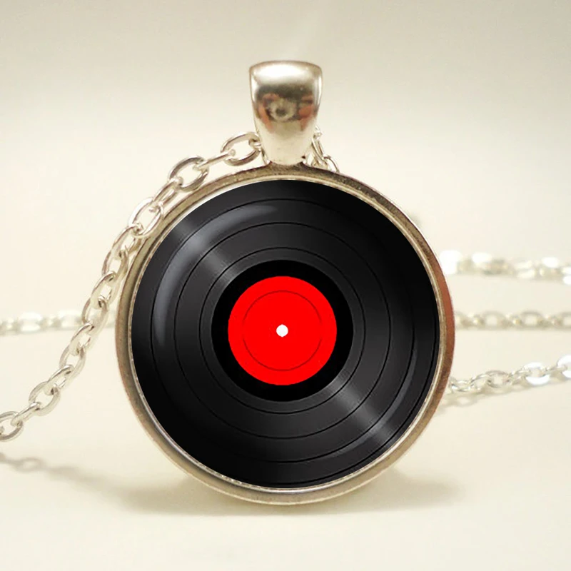 Vinyl Record pendant. Gramophone record necklace. Vinyl records albums, Retro jewelry, birthday christmas gift