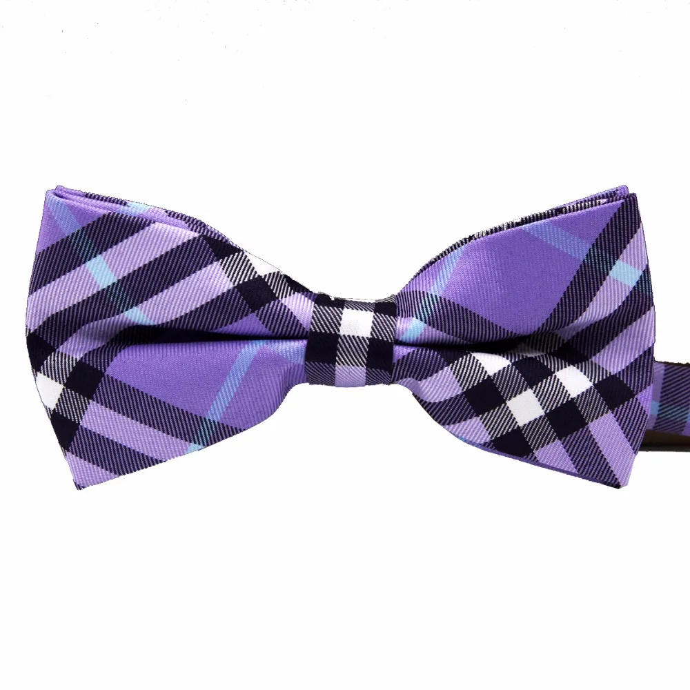 Checked Plaid Multicolor Tuxedo Bow Tie Pre-tied Mens Adjustable 100% Silk Jacquard Woven Marriage Casual Party Free Shipping