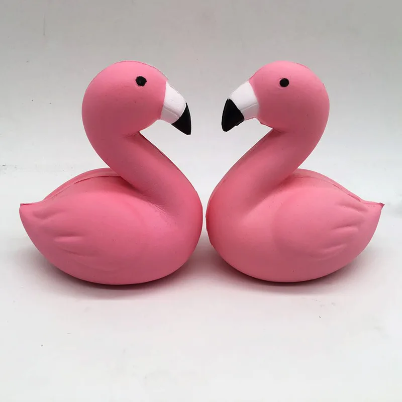 Dzieci powolne powracanie do kształtu squishy zwierząt Flamingo imitacja z PU dekompresji łagodzi stres i ściska ozdoby zabawkowe ręcznie