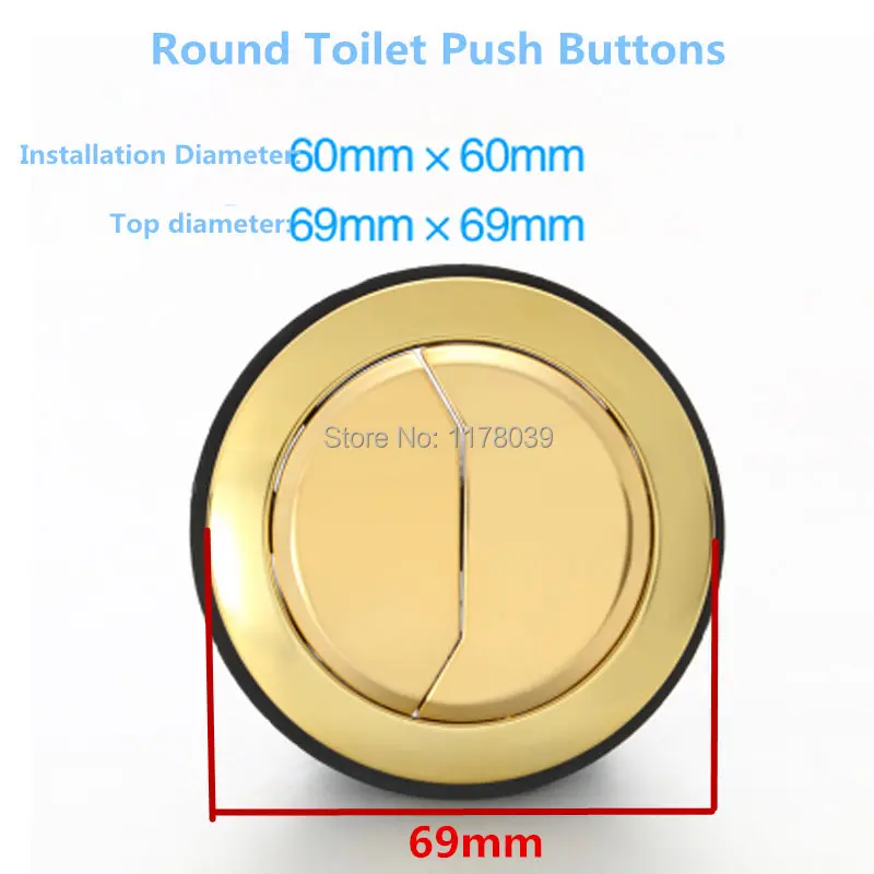 Installation Diameter 60cm Round Toilet dual push button,Top diameter 69mm Round Toilet  water tank double button,J17352