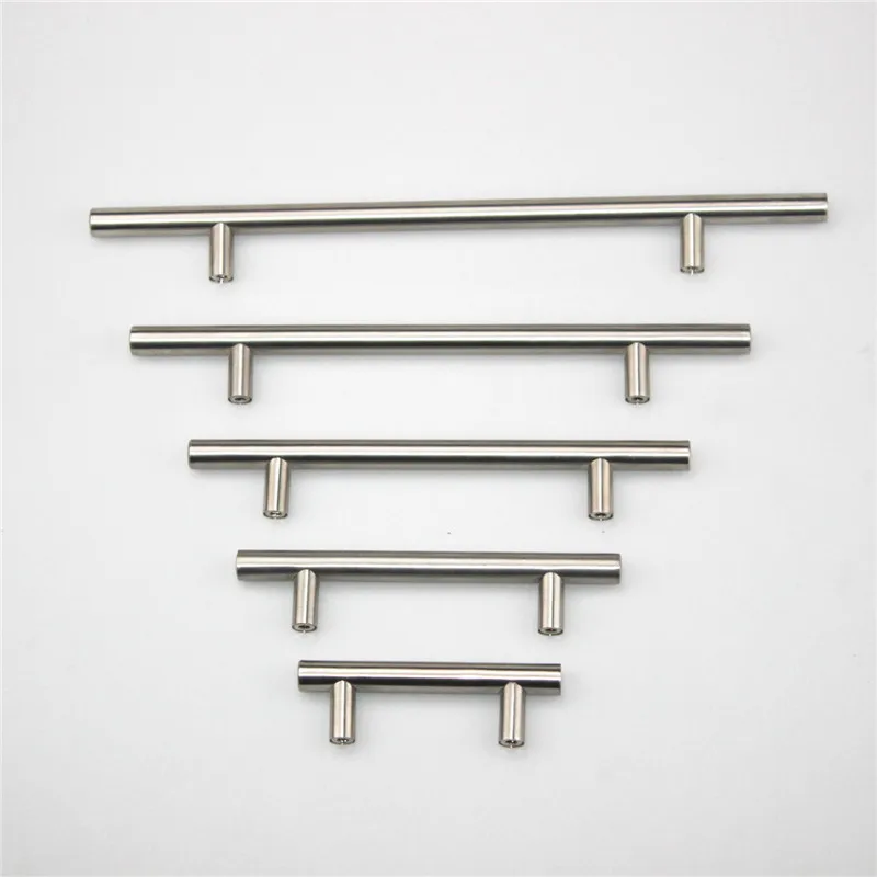 KK&FING 50-350mm T Bar Stainless Steel Cabinet Handles Diameter 10mm Kitchen Cupboard Door Pulls Drawer Knobs Furniture Hardware