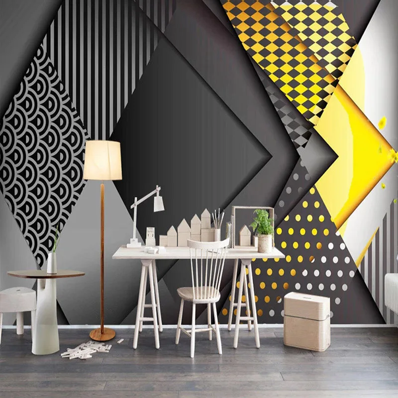 

Self-Adhesive Waterproof 3D Stickers Photo Wallpaper Modern 3D Polygon Geometric Murals Living Room Bedroom Creative Wall Papers