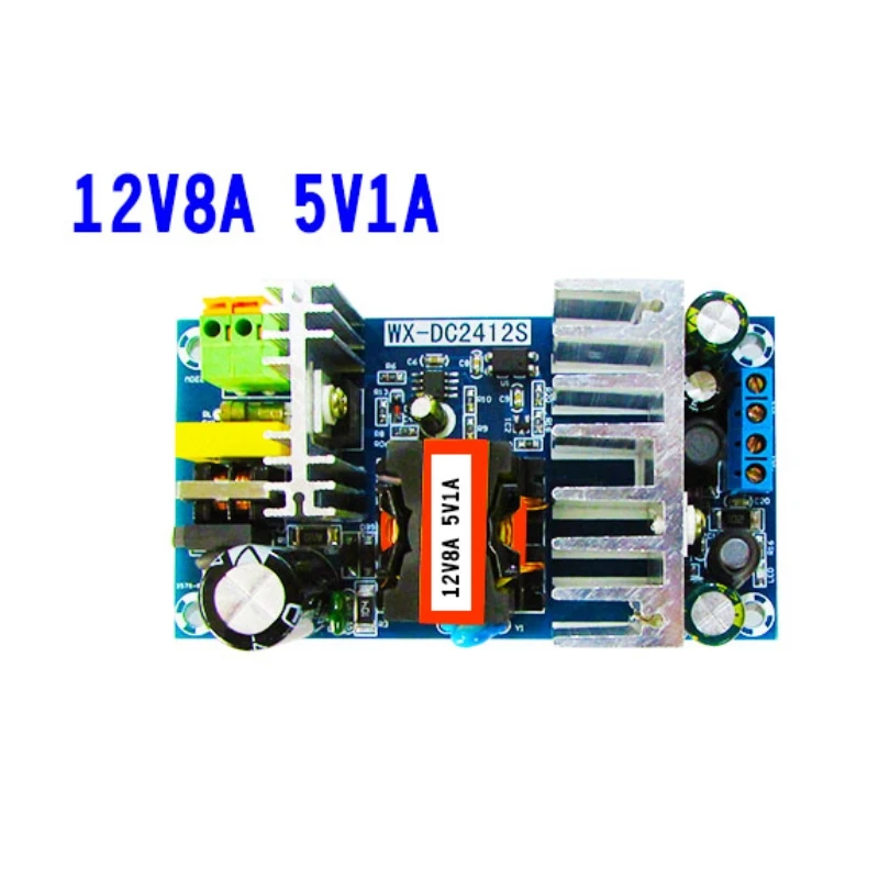 Dual Output AC Converter 110v 220v to DC 12V 8A 5V 1A 100W Switching Power Supply Board power source Module