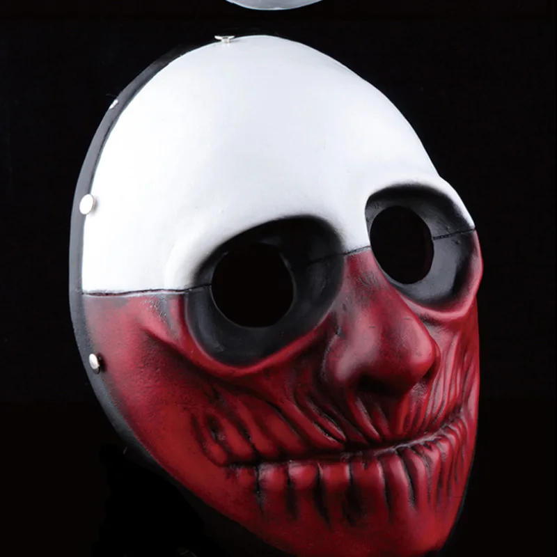 Payday 2 Mask Resin The Heist Dallas/Wolf/Chains/Hoxton Cosplay Halloween Horror Clown Masquerade Cosplay Carnaval Costume Props