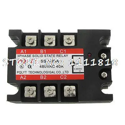 

DC-AC 3-32V DC to 480V AC 40A 3 Phase Solid State Relay SSR