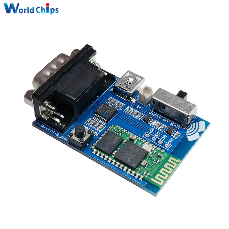 RS232 Bluetooth Serial Adapter Communication Master-Slave 2 Modes 5V Mini USB Bluetooth Serial Port Profile BC04-B