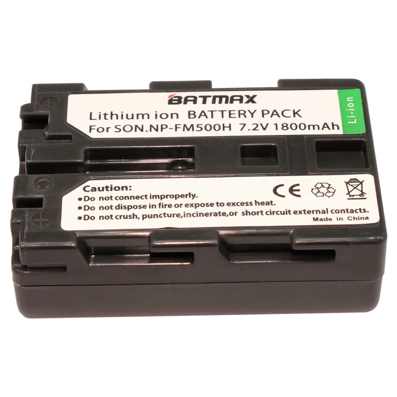 Batmax 4pc 1800mAh NP-FM500H NP FM500H Battery+Dual LCD USB Charger for Sony A57 A65 A77 A99 A350 A550 A580 A900 Cameras