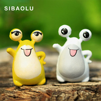 2pc Lover Frog Miniature Figurine Dancing Frog DIY Accessories Doll House Decoration Simulation cartoon animal models toy