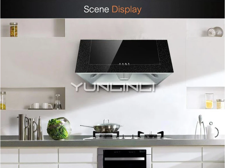 Household Exhaust Hood Range Hood For Kitchen Restaurant Top Suction Hood Deep Cover Type Large Suction Range Hood