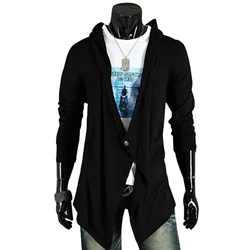 2016 New Brand Cardigans Men Long Sweater Solid Design Men's V neck Sweaters Fashion Cotton Slim Fit Man sweater