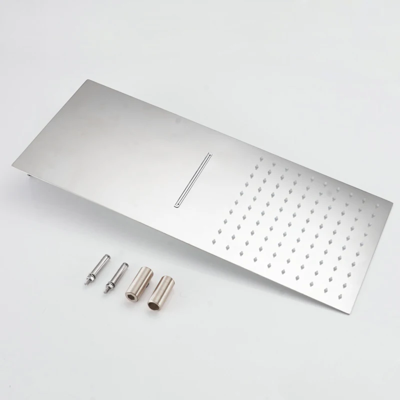 Imagem -04 - Becola-cachoeira e Chuveiro de Chuva Escondido Chuveiros Quadrados Torneira do Banheiro Br-9910 Chrome e Preto Aço Inoxidável