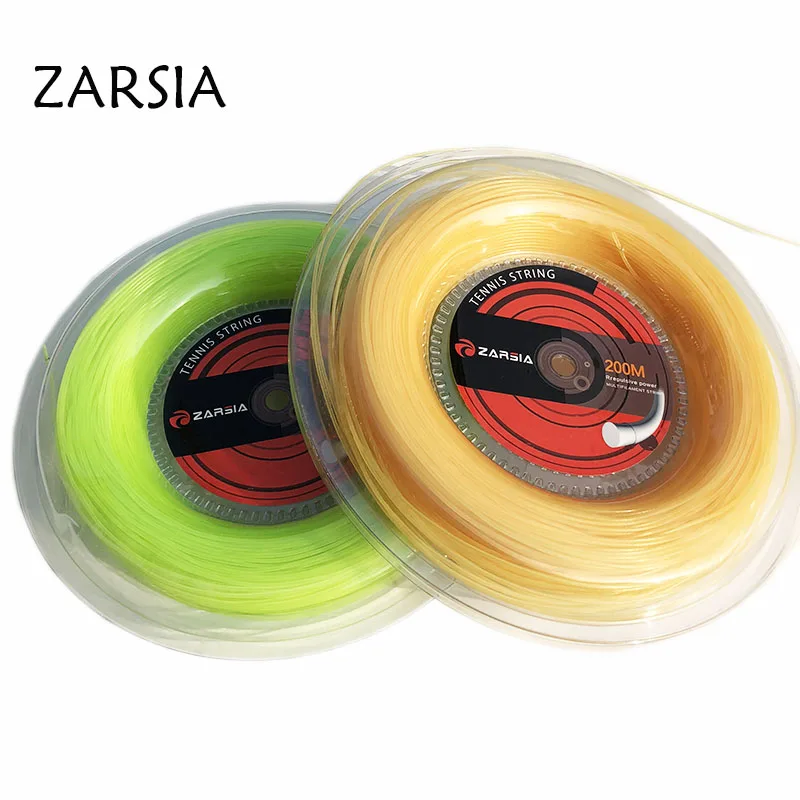 

(2 Reels/lot) ZARSIA soft Nylon tennis string Elastic tennis rackets string comfortable tennis strings 1.30mm 200M 55-60LBS