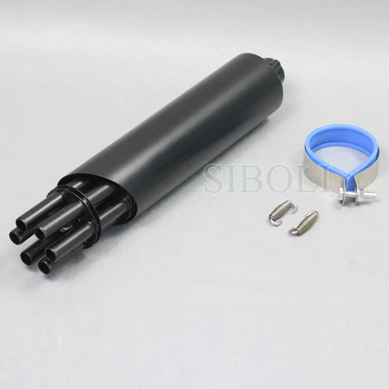 Motorcycle Exhaust Pipe Modified Exfoliate Gatling Gun Style Can Rotate Motorbike Scooter Exhaust End Pipe Mufflers AK027