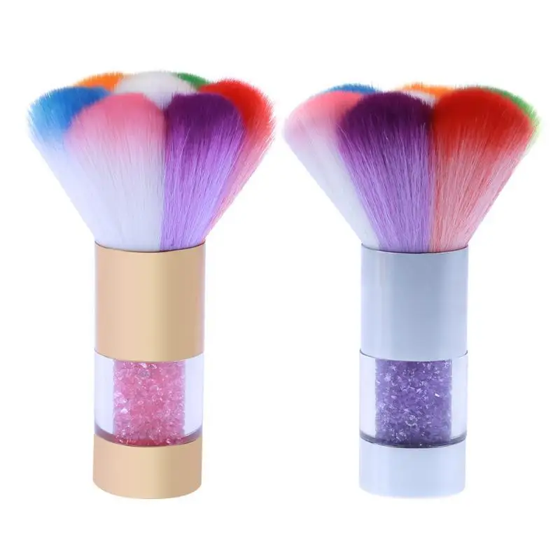 Nail Bụi Brushes Acrylic UV Bột Gel Móng Tay Nail Art Trang Sức Bụi Remover Cọ Cleaner Đầy Màu Sắc Makeup Foundation Tool Kit