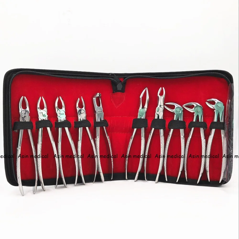 

Dentagra dental forceps Kit adult tooth forceps 10 Piece dental pliers
